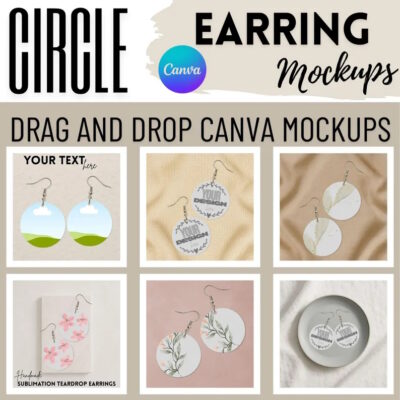 circle earring mockups